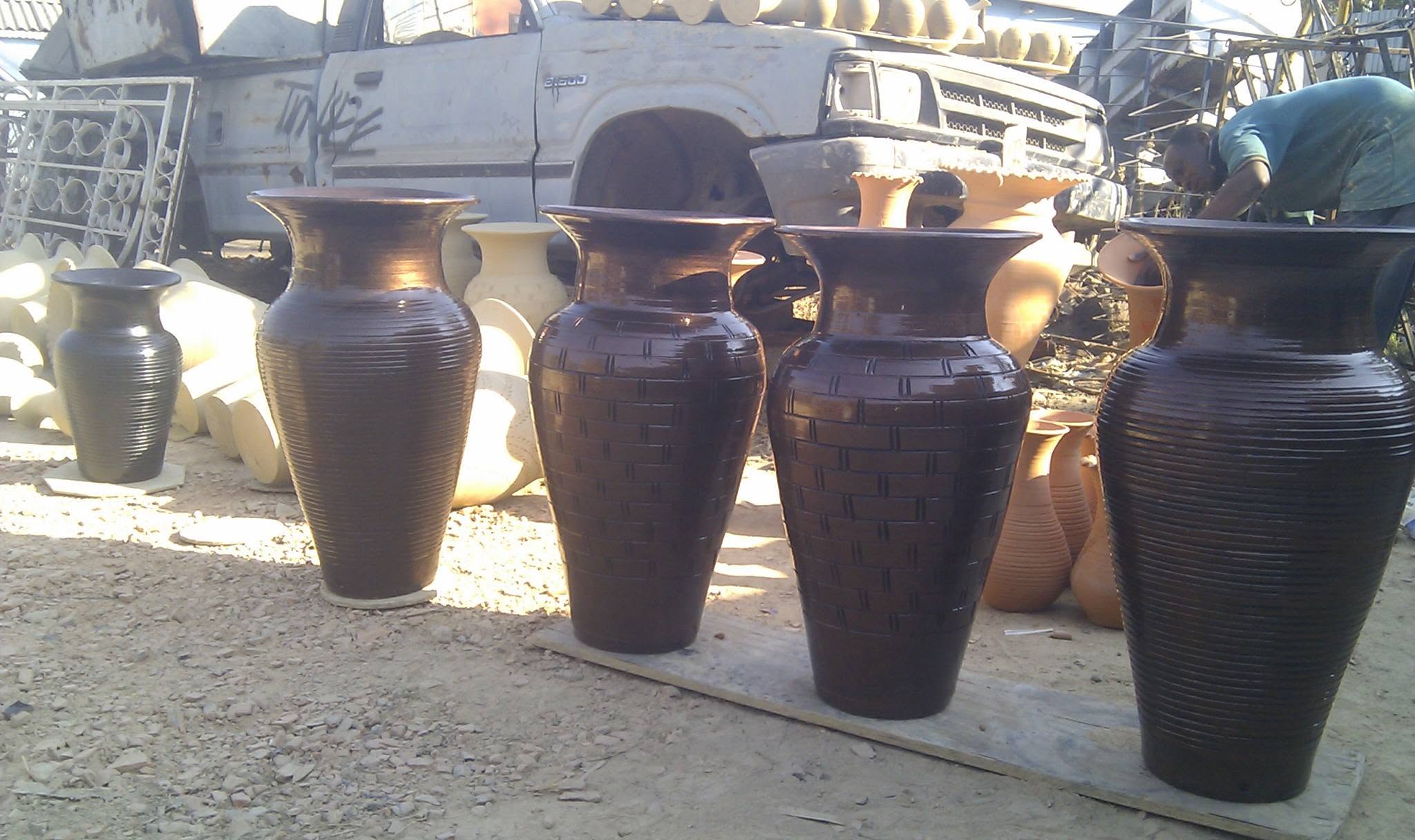 Large Handmade Floor Pottery Vases